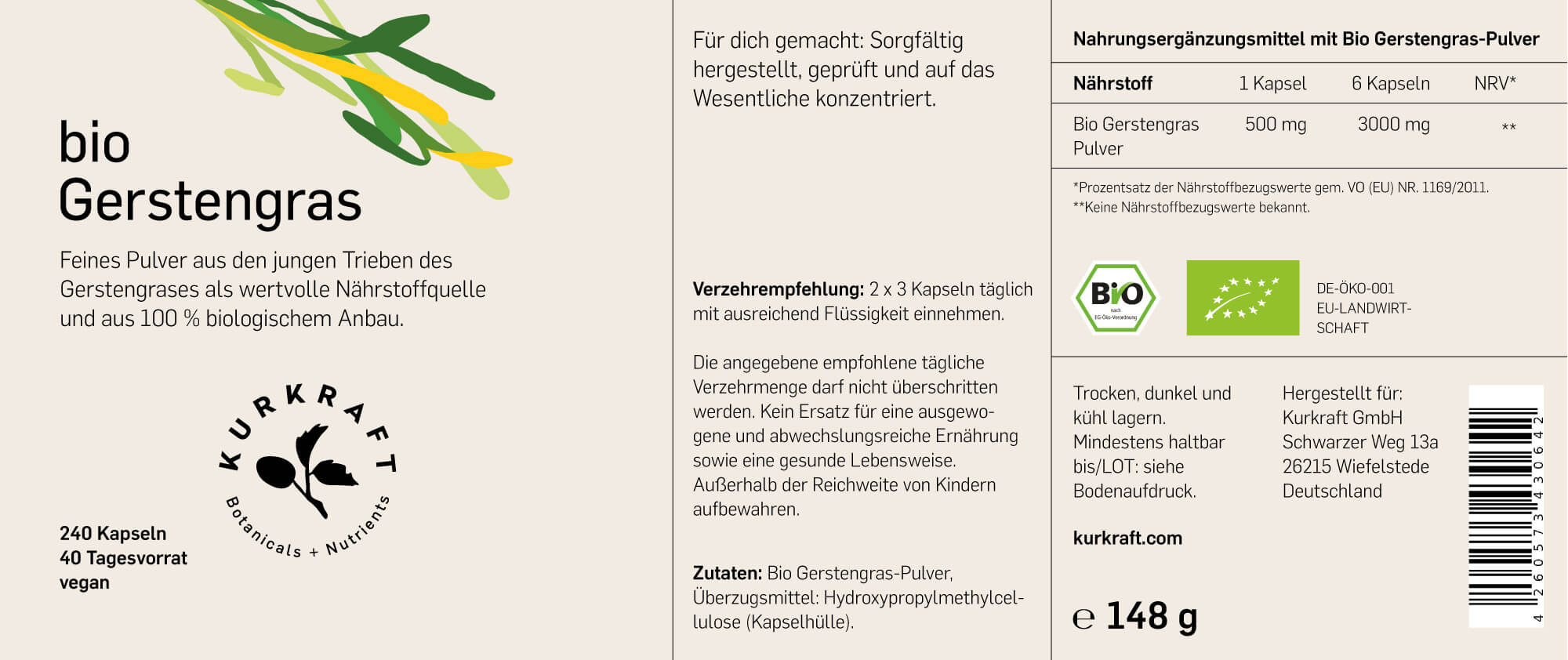 BIO GERSTENGRAS - Kurkraft - BIO GERSTENGRAS