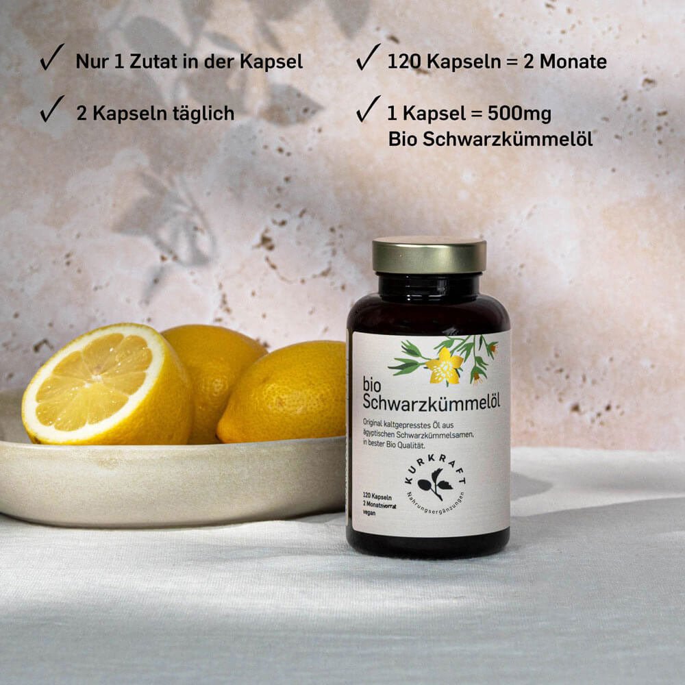 BIO SCHWARZKÜMMELÖL - Kurkraft - BIO SCHWARZKÜMMELÖL