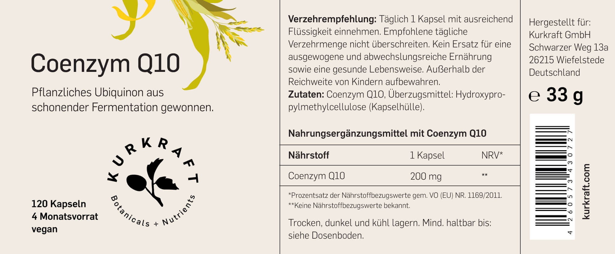 COENZYM Q10 - Kurkraft - COENZYM Q10