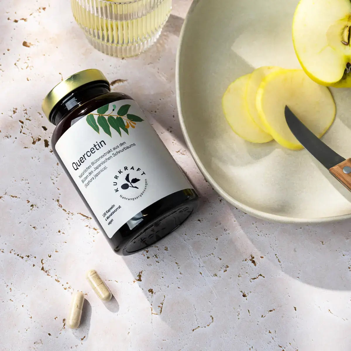 Eine Quercetin-Kapsel täglich mit 500 mg aus dem Blütenextrakt