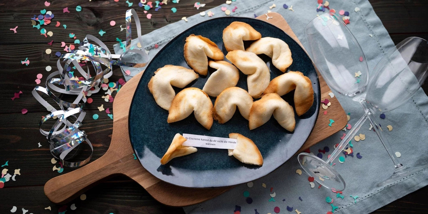 Rezept für vegane Glückskekse zu Silvester. - Kurkraft