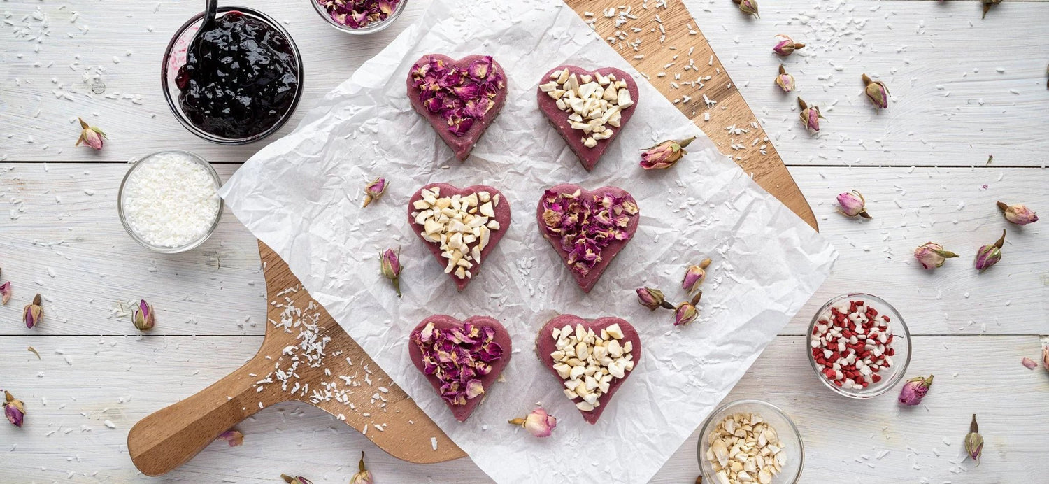 Rezept für vegane Käsetörtchen zum Valentinstag. - Kurkraft
