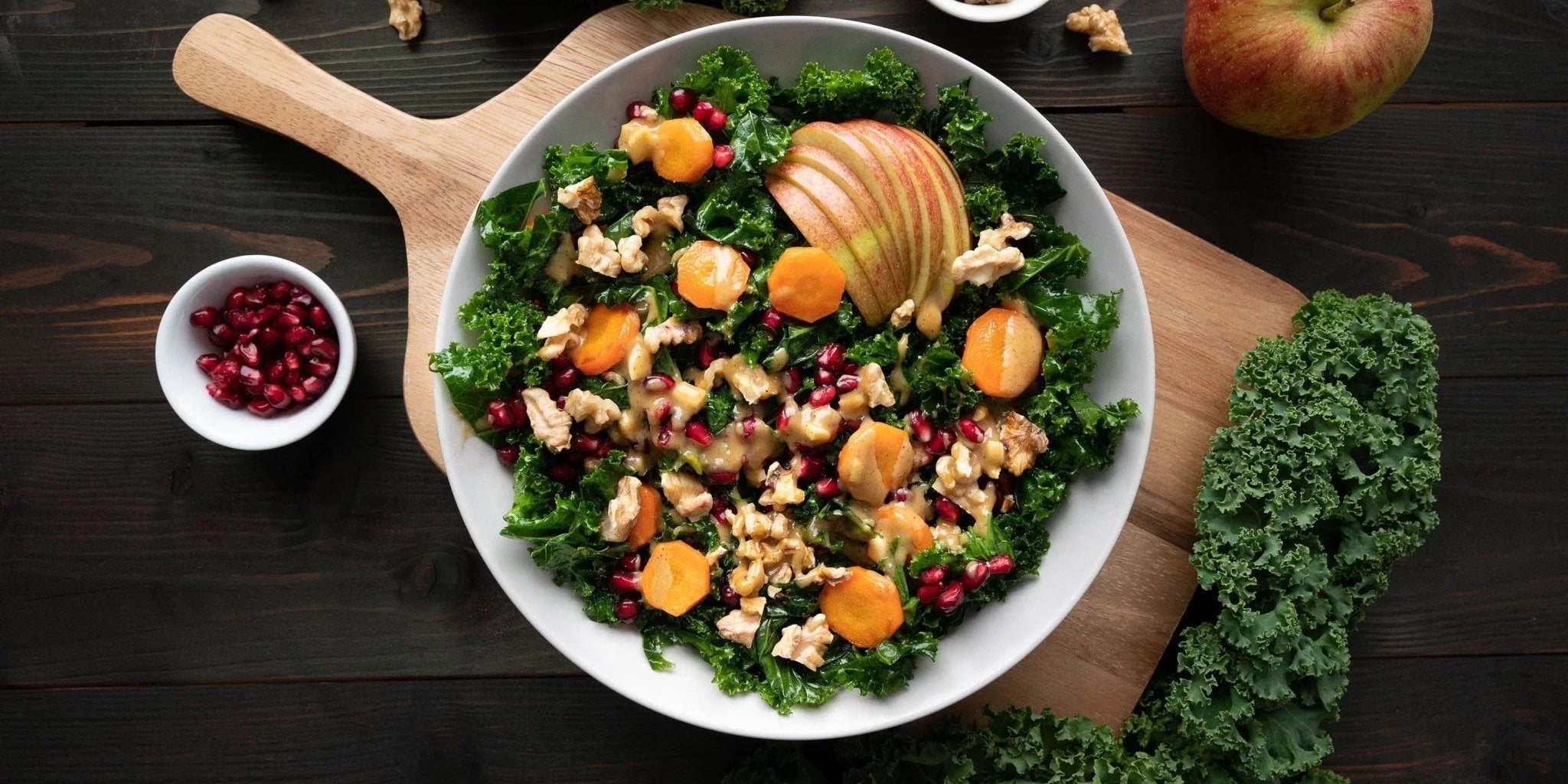 Rezept für Wintersalat mit Grünkohl. - Kurkraft