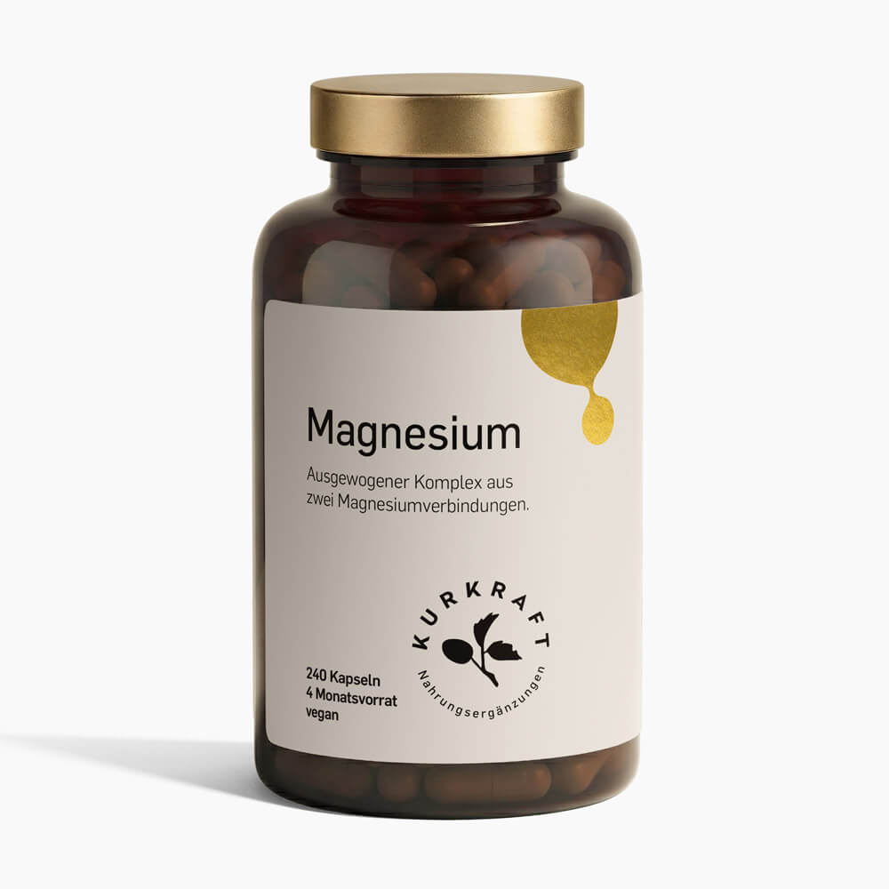 Kurkraft Magnesium Komplex 240 Kapseln – Duo aus Trimagnesium Dicitrat und Magnesiumoxid, vegan